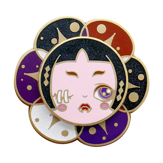 Broche Diseño Fantasy Kite Series Negro - Distintivo Esmaltado Personalidad Única