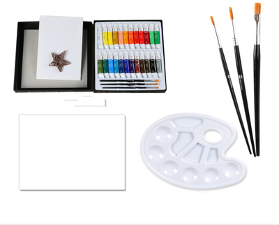 Set de Pintura Acrílica 24 Colores con Paleta y Pinceles Profesionales - Image 10
