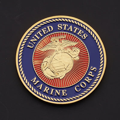 Moneda Desafío Militar Marines - Insignia Calavera Fuerza y Valor - Image 7
