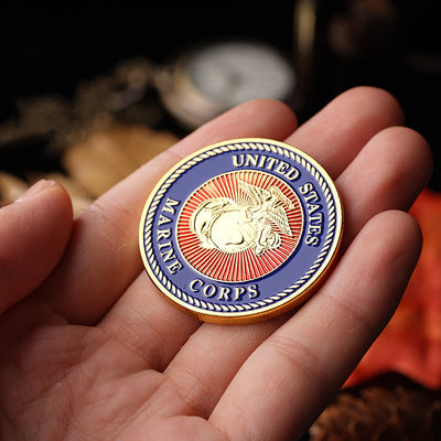 Moneda Desafío Militar Marines - Insignia Calavera Fuerza y Valor - Image 11