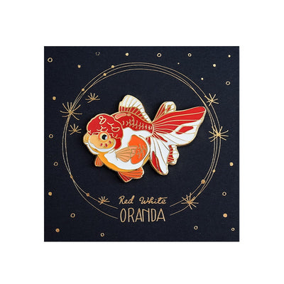 Broche Decorativo Cabeza de León Rojo y Blanco - Diseño Original Pez Dorado - Image 5