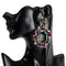Aretes de Diamante de Cristal Multicolor con Borlas Retro Exagerados