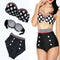 Bikini Retro Cintura Alta con Cobertura Abdominal y Soporte Doble