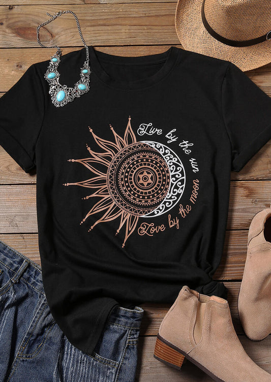 Playera Estampada con Girasoles para Mujer