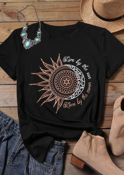Playera Estampada con Girasoles para Mujer