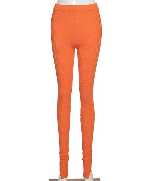 Pantalones Casuales Ajustados de Cintura Media con Aberturas - Colección Otoño Invierno - Image 6