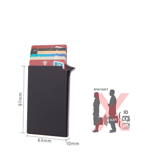 Billetera RFID Automática de Aluminio con Protección Antimagnética y Antirrobo - Image 5