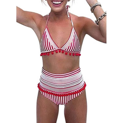 Traje de Baño Mujer con Encaje y Detalles en Contraste - Image 7
