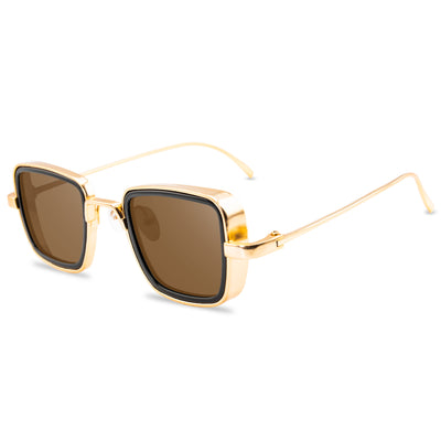 Gafas de Sol Retro para Hombre con Marco Grueso Metálico - Image 14