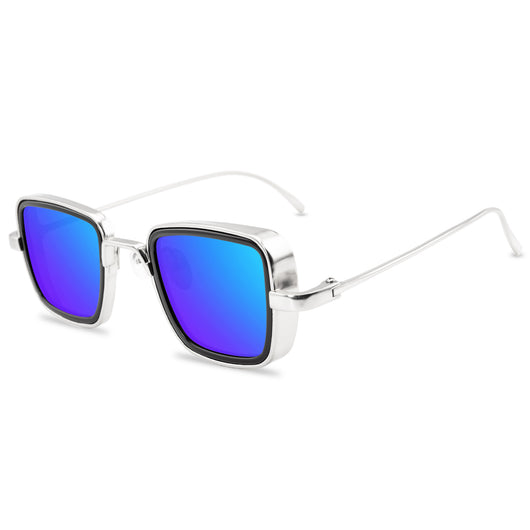 Gafas de Sol Retro para Hombre con Marco Grueso Metálico - Image 4