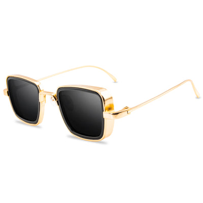 Gafas de Sol Retro para Hombre con Marco Grueso Metálico - Image 7