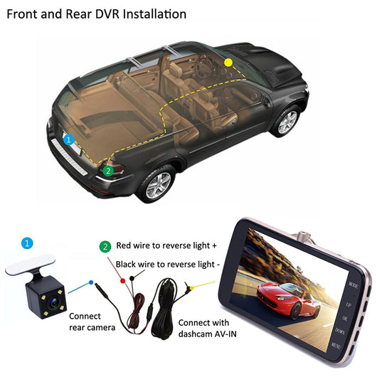 Cámara Dash Cam Dual 4 Pulgadas 1080P HD Visión Nocturna Jerry 5601 con Imagen de Reversa - Image 17