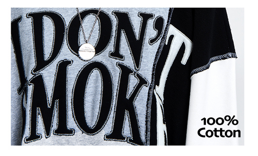 Sudadera de Pareja con Bordado Deconstruido y Detalle de Costura Asimétrica - Image 8