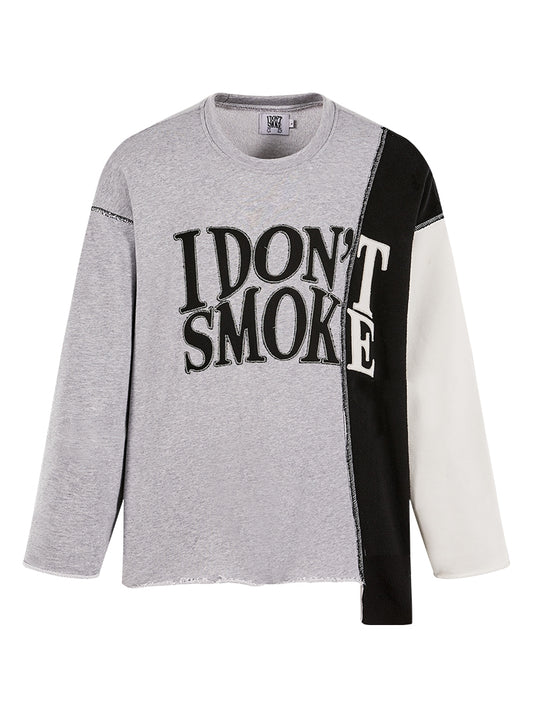 Sudadera de Pareja con Bordado Deconstruido y Detalle de Costura Asimétrica - Image 2