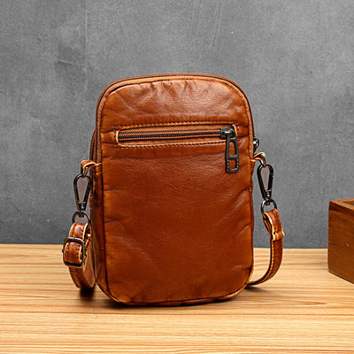 Bolso Cuadrado de Cuero Lavable con Borlas - Cartera Versátil para Teléfono y Monedas - Image 3