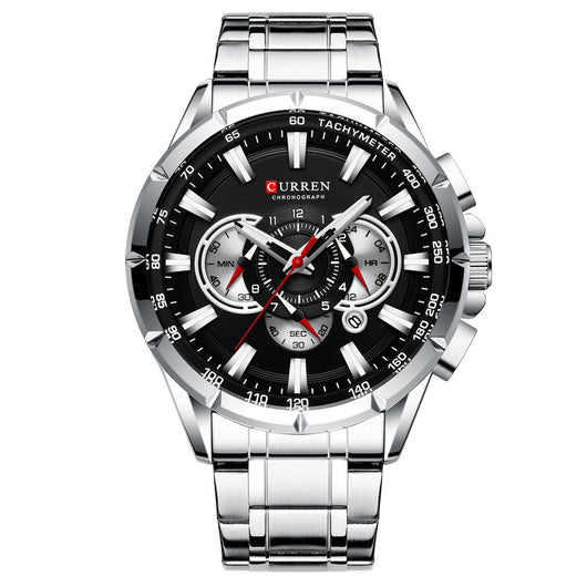 Reloj Empresarial Acero Inoxidable Calendario Sumergible para Hombre - Image 5
