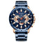 Reloj Empresarial Acero Inoxidable Calendario Sumergible para Hombre