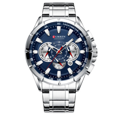 Reloj Empresarial Acero Inoxidable Calendario Sumergible para Hombre - Image 7