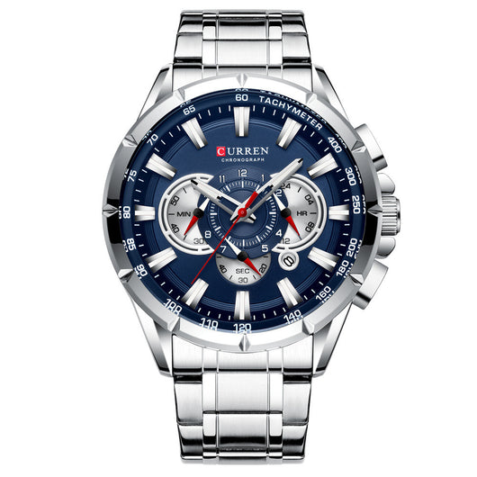 Reloj Empresarial Acero Inoxidable Calendario Sumergible para Hombre - Image 7