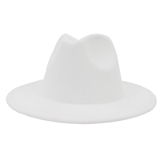 Sombrero Jazz de Ala Ancha Minimalista en Lana Negra