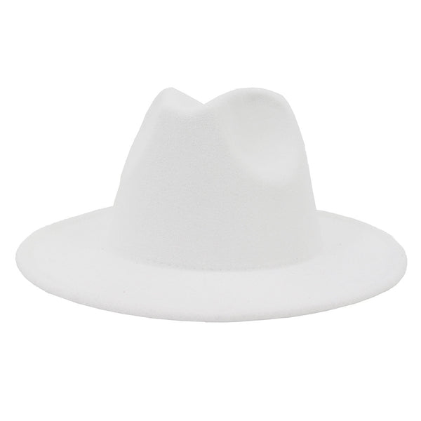 Sombrero Jazz de Ala Ancha Minimalista en Lana Negra