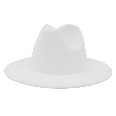 Sombrero Jazz de Ala Ancha Minimalista en Lana Negra