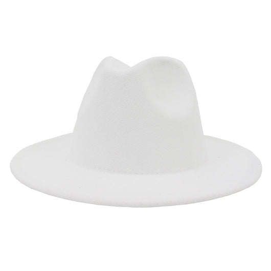 Sombrero Jazz de Ala Ancha Minimalista en Lana Negra