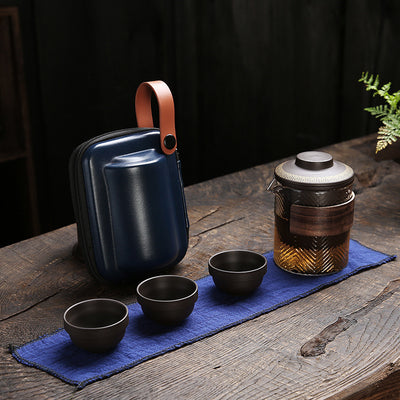 Juego de Té Portátil Kung Fu Cerámica - Set Compacto para Viajeros - Image 4
