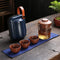 Juego de Té Portátil Kung Fu Cerámica - Set Compacto para Viajeros