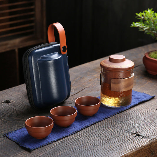 Juego de Té Portátil Kung Fu Cerámica - Set Compacto para Viajeros - Image 2