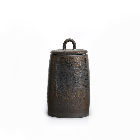 Caja de Almacenamiento de Té de Cerámica Sellada Estilo Retro Japonés