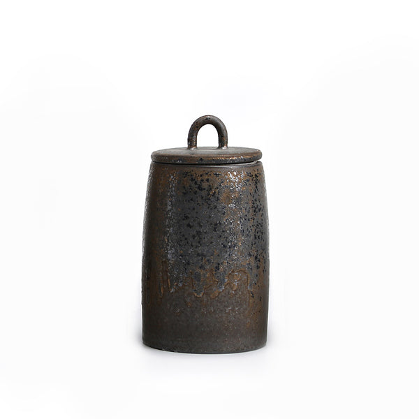 Caja de Almacenamiento de Té de Cerámica Sellada Estilo Retro Japonés