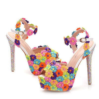 Sandalias de Tacón Fino con Cristales para Novia - Zapatos de Fiesta Elegantes - Image 11