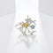Vision Jewelry, Crystal Ring, Bird Element, Flower, European and American Retro Style Topaz No. 5