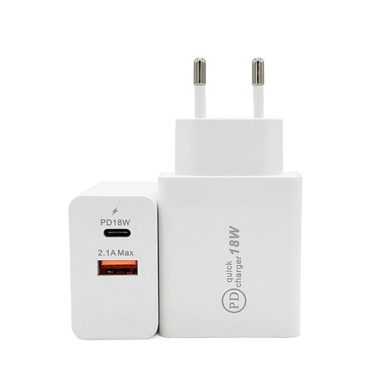 Cargador Rápido USB-C 18W PD - Adaptador de Carga Veloz