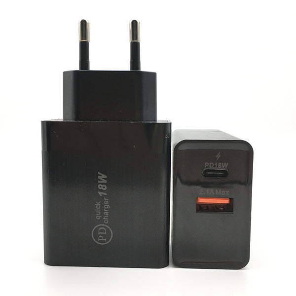Cargador Rápido USB-C 18W PD - Adaptador de Carga Veloz