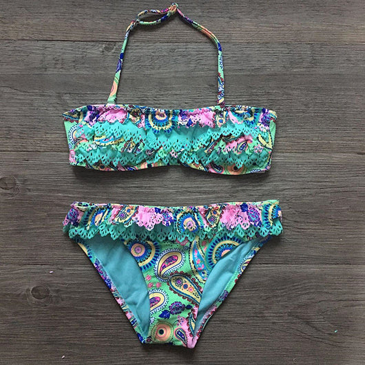 Bikini Infantil con Volantes Multicapa para Niñas - Image 11