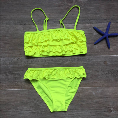 Bikini Infantil con Volantes Multicapa para Niñas - Image 12