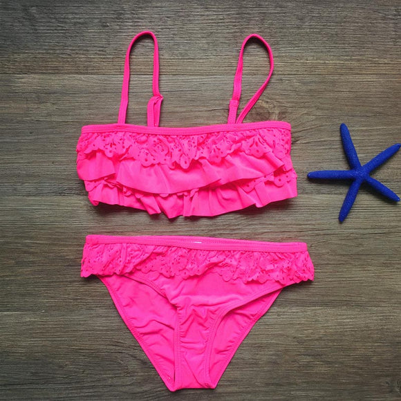 Bikini Infantil con Volantes Multicapa para Niñas
