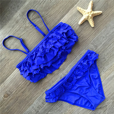 Bikini Infantil con Volantes Multicapa para Niñas - Image 5