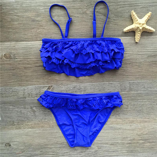 Bikini Infantil con Volantes Multicapa para Niñas - Image 4