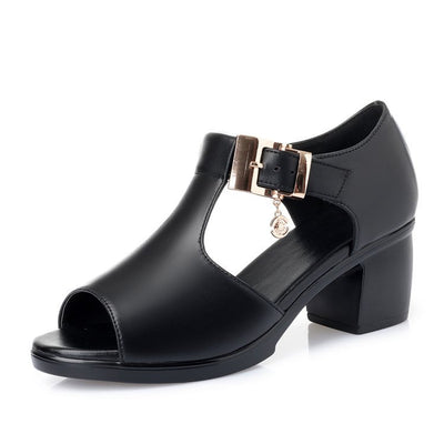 Sandalias Cómodas para Mujer con Tacón Grueso y Hebilla - Image 2