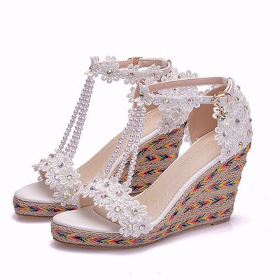Sandalias Tejidas con Abalorios Arcoíris - Image 7