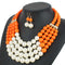European And American Fashion Jewelry Commuter Temperament Multilayer Pearl Necklace Multicolor Pearl Necklace Lady Clavicle Chain 5 color