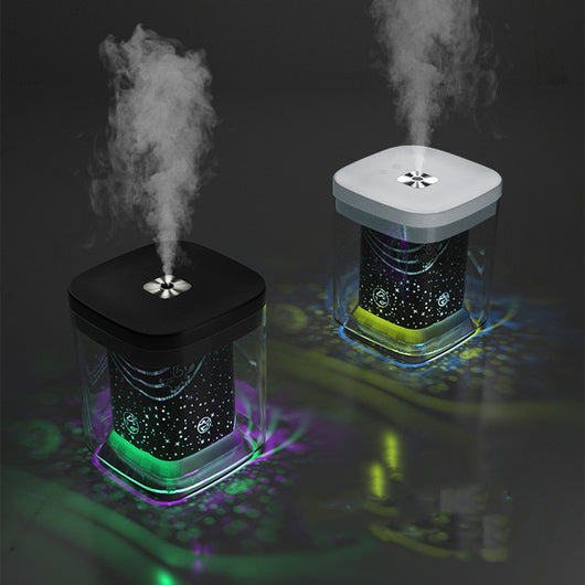 Humidificador con Proyector LED RGB y Luz Nocturna USB