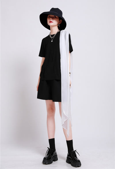 Blusa Coreana de Manga Corta con Diseño Exclusivo y Detalles en Organza - Image 11