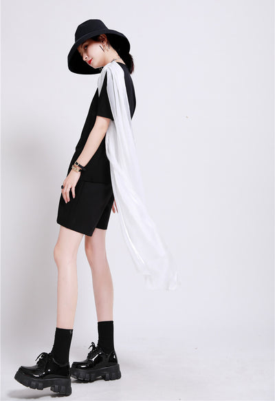 Blusa Coreana de Manga Corta con Diseño Exclusivo y Detalles en Organza - Image 6