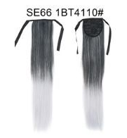 Extensión de Cabello Liso Largo con Cola de Caballo Invisible y Multicolor - Image 5