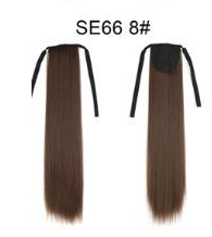 Extensión de Cabello Liso Largo con Cola de Caballo Invisible y Multicolor - Image 10