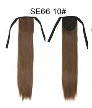 Extensión de Cabello Liso Largo con Cola de Caballo Invisible y Multicolor - Image 9